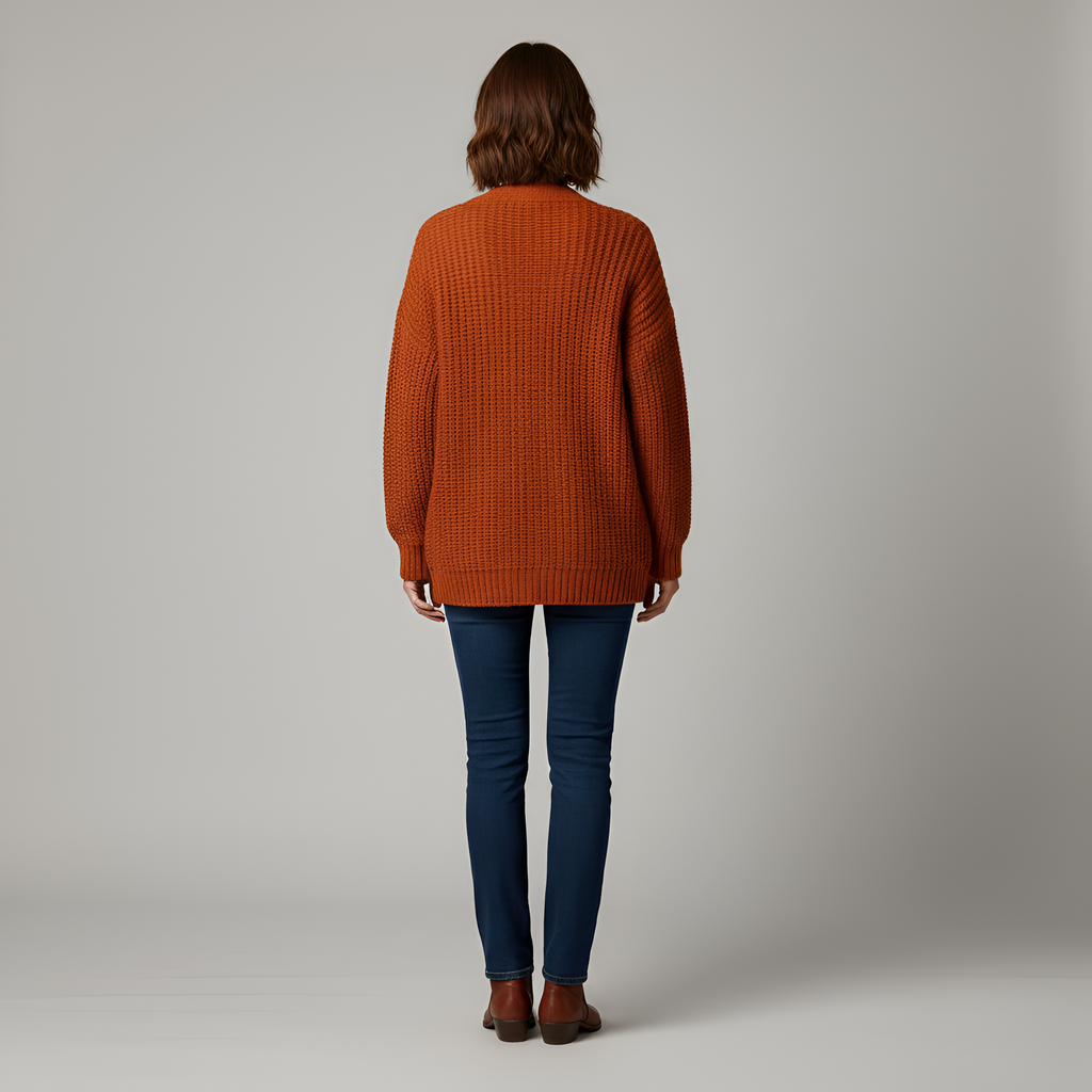 Clara - Orange Cardigan