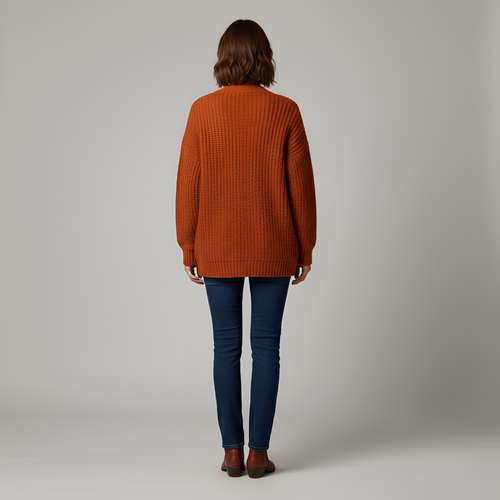 Clara - Orange Cardigan