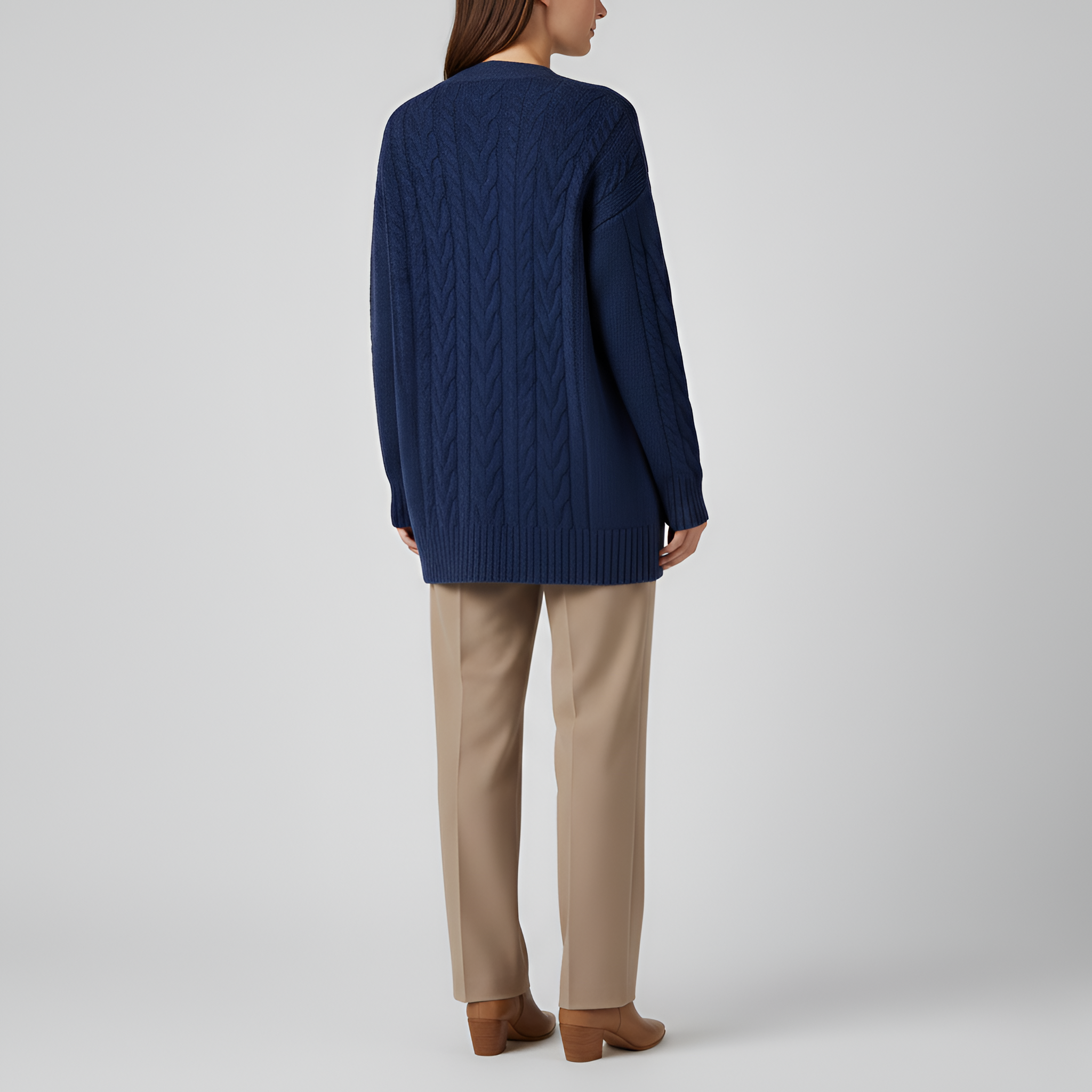 June - Navy Blue Cardigan