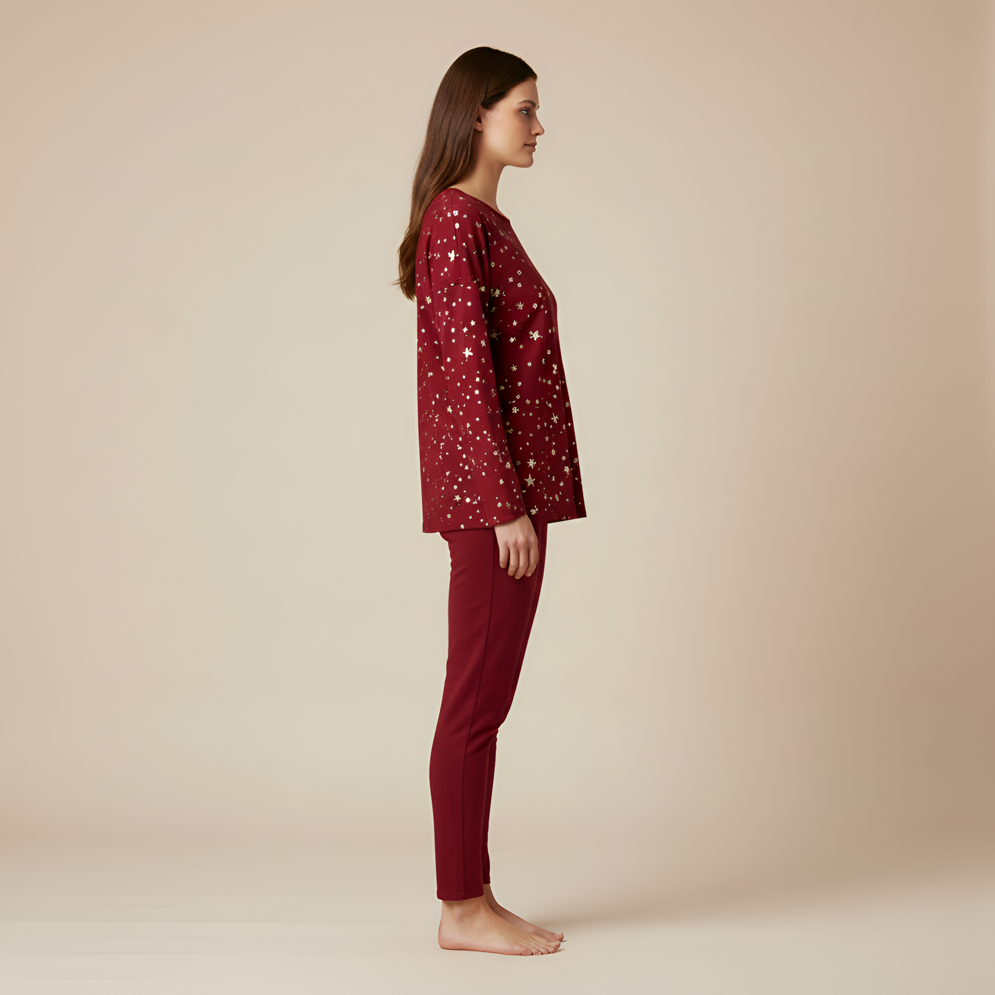 Mae - Red T-Shirt with stars