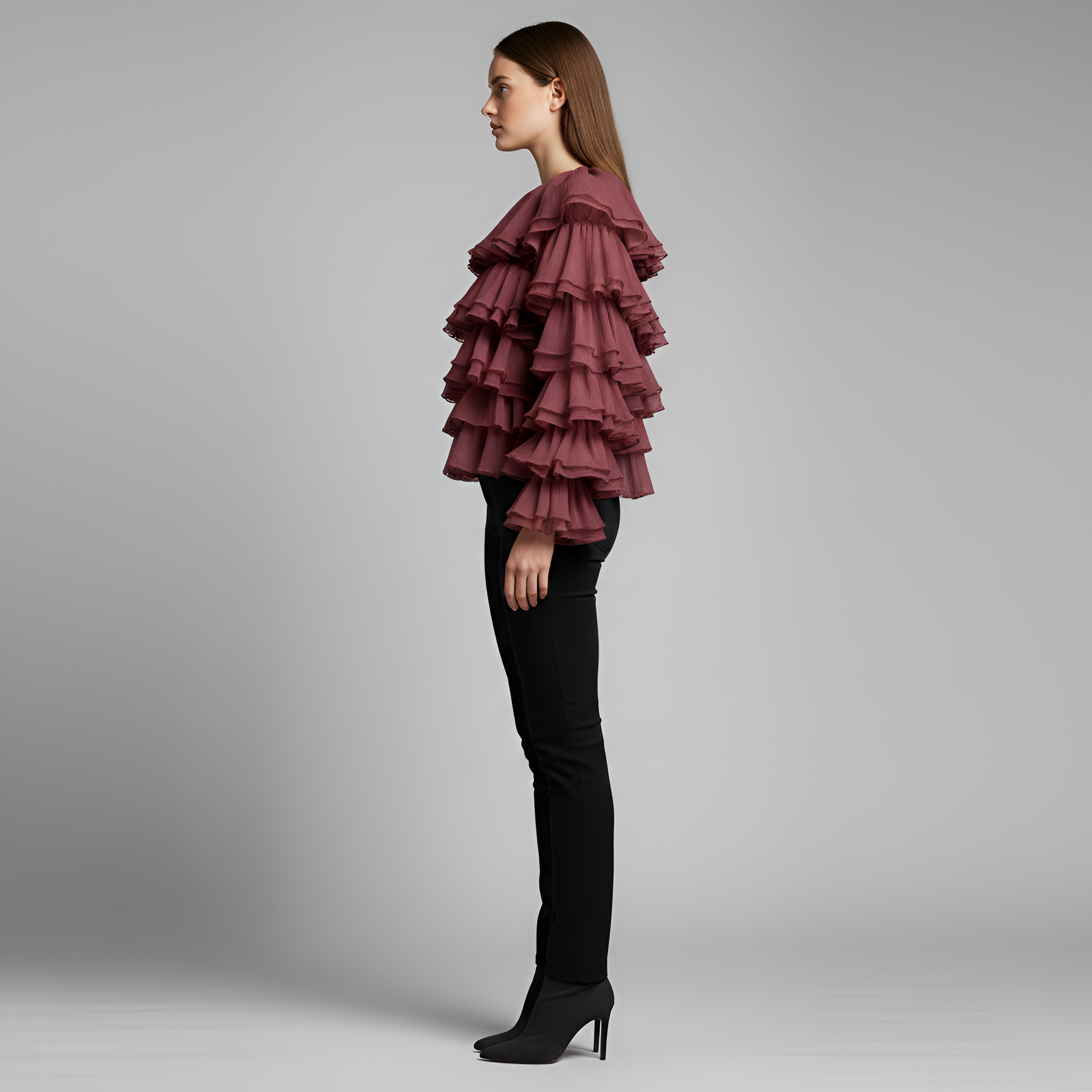 Lola - Red Ruffle t-shirt