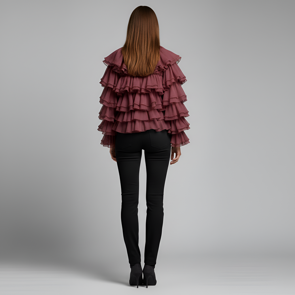 Lola - Red Ruffle t-shirt