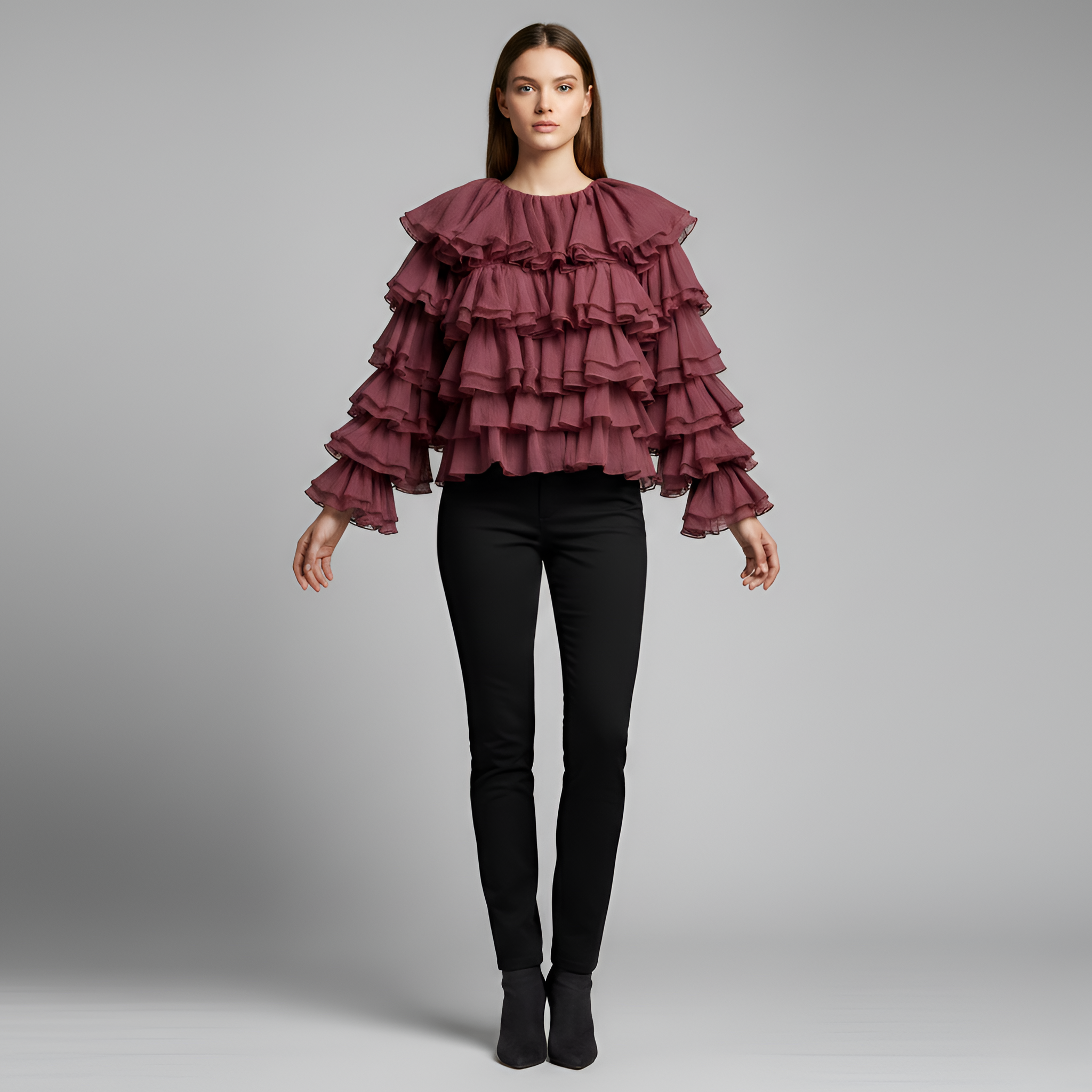 Lola - Red Ruffle t-shirt